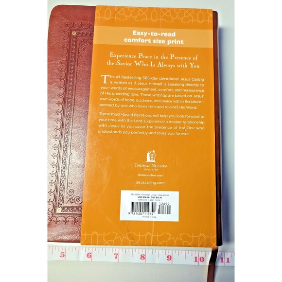 Jesus Calling Large Print Brown LeatherSoft 365 Daily Devotional Sarah Young NEW - Picture 5 of 9